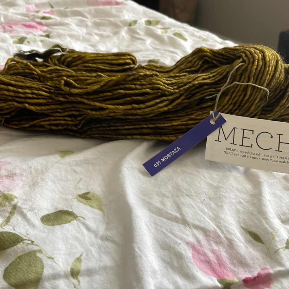 Malabrigo mecha yarn in Mostaza